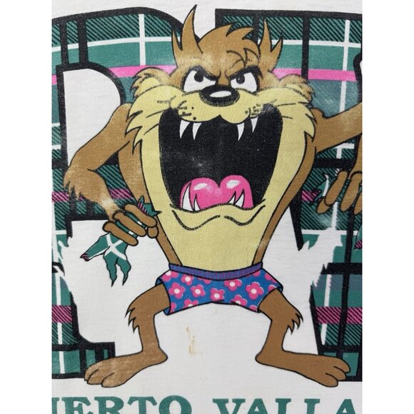 Vintage 90's Tazmanian Devil Puerto Vallarta Mexico Art Promo Beach Nature Water - Picture 5 of 16